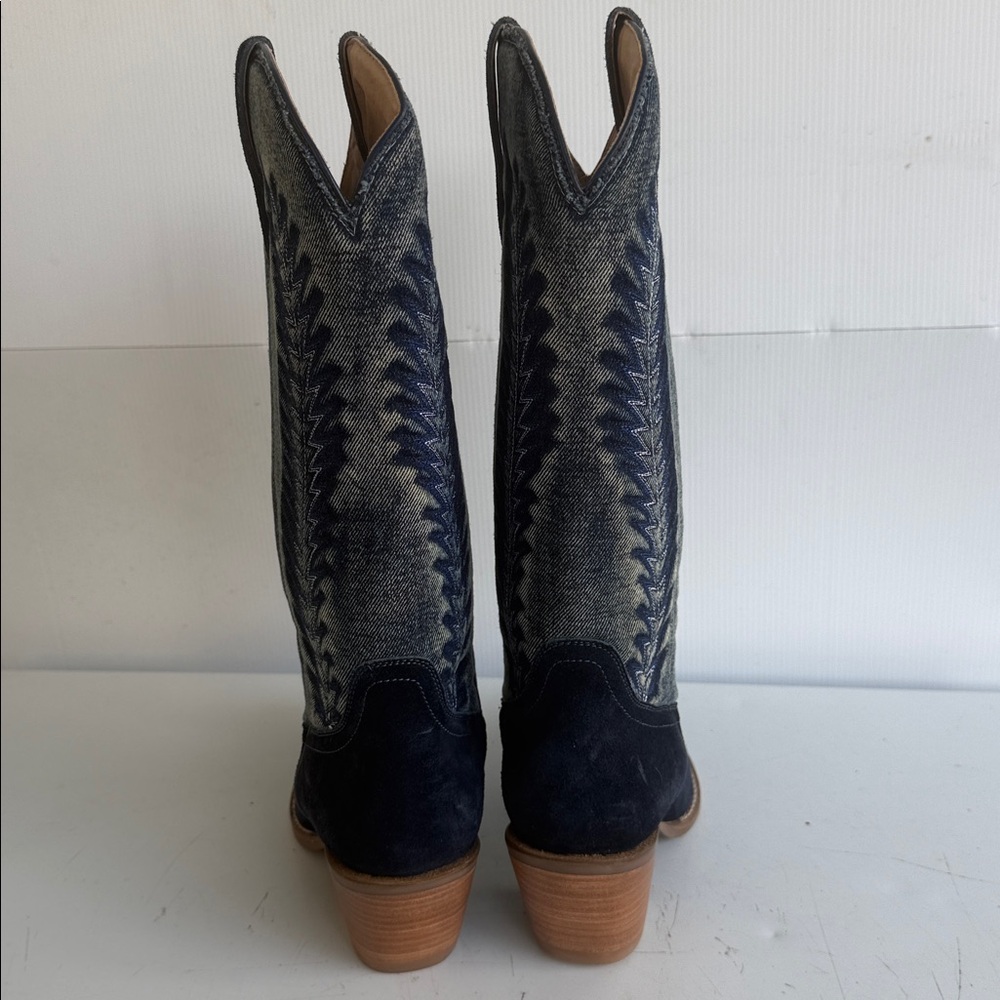 IDYLLWIND WOMEN'S SAWTELLE DENIM TALL WESTERN BOOTS SNIP TOE 8.5 MIRANDA LAMBERT - Picture 7 of 9